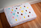 White Chewy Vuiton Bed Soft, Washable Dog Bed