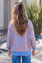 Colorblock Scalloped Trim Top