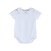 The Perfect Onesie - White Collar Baby Romper Girl or Boy