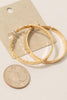 Large Hammered Metallic Latch Hoop Earrings
