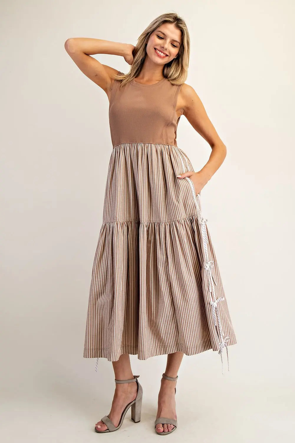 Coco Striped Midi Dress