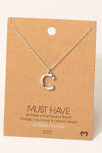 Gold Dipped Bubble Letter Pendant Necklace