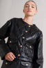 A quilted faux leather jacket - FJ1308