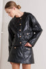 A quilted faux leather jacket - FJ1308