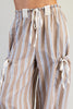 Soft Washed Striped Pants Almond