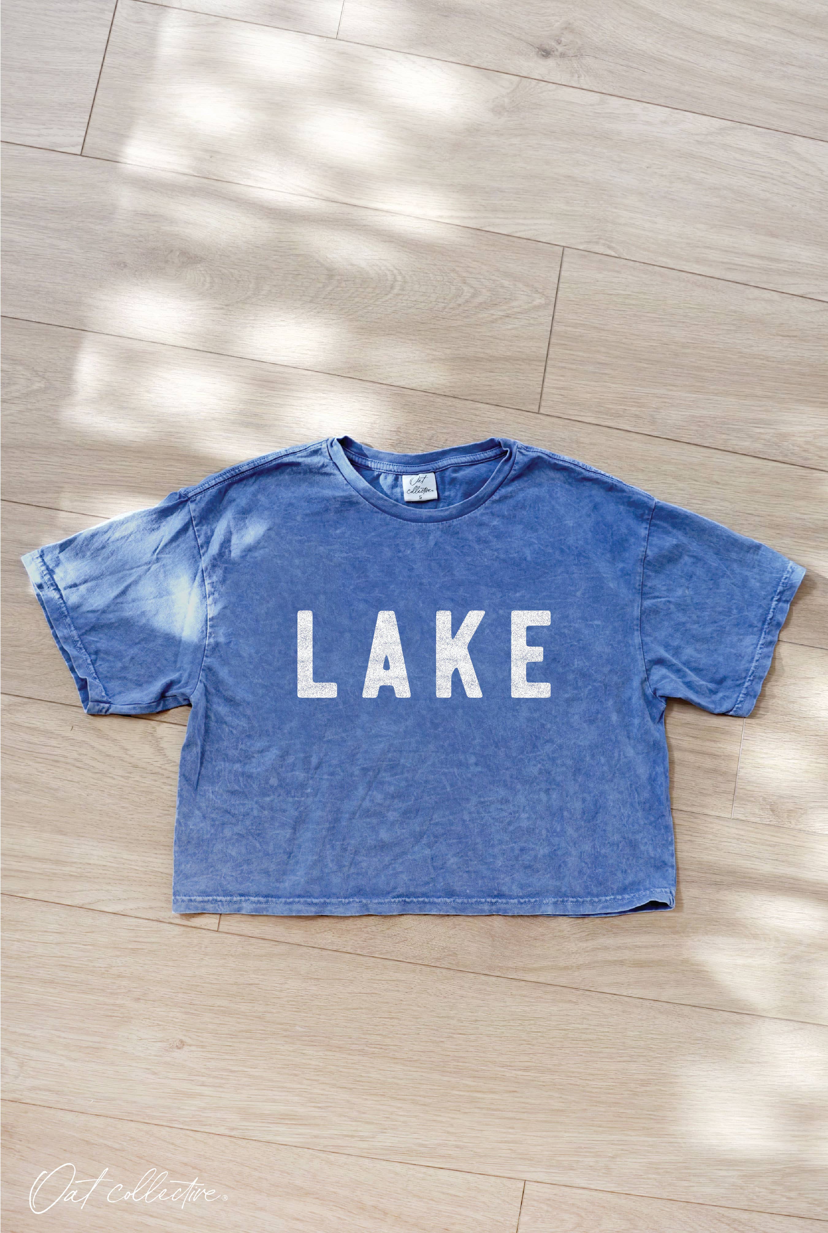 LAKE Cropped Mineral Graphic Top