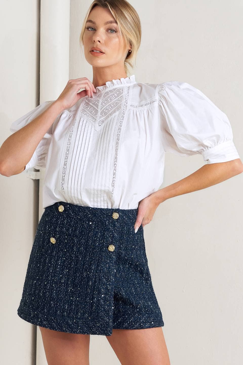 A solid woven top - FT1764