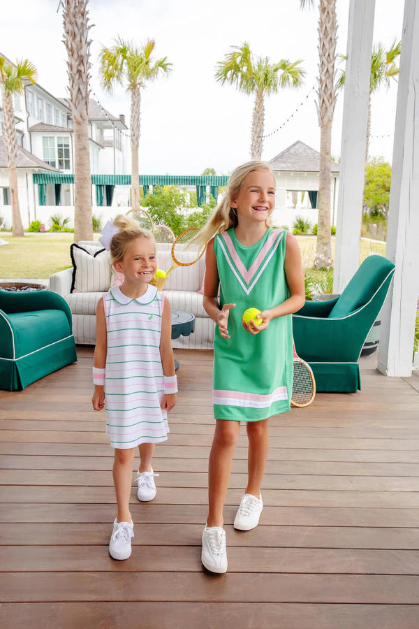 Sleeveless Maude's Peter Pan Collar Dress Tradd Stripe - Little Jill & Co.