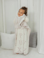 Barefoot Dreams ABC Blanket Stone Cream