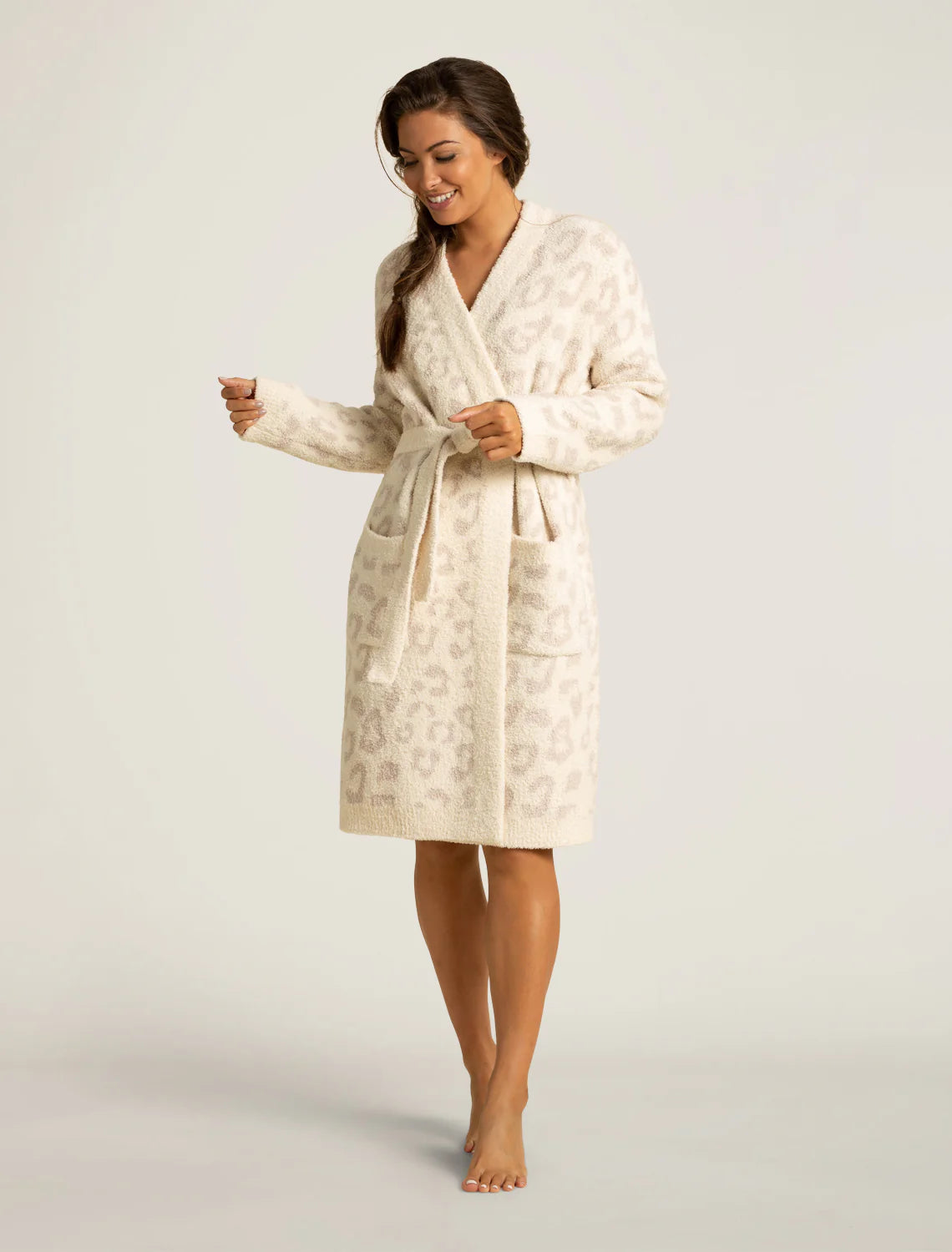 Barefoot Dreams BITW Robe Cream/Stone - Little Jill & Co.