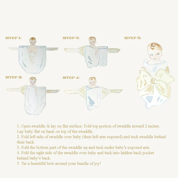 Bow Swaddle Buckhead Blue
