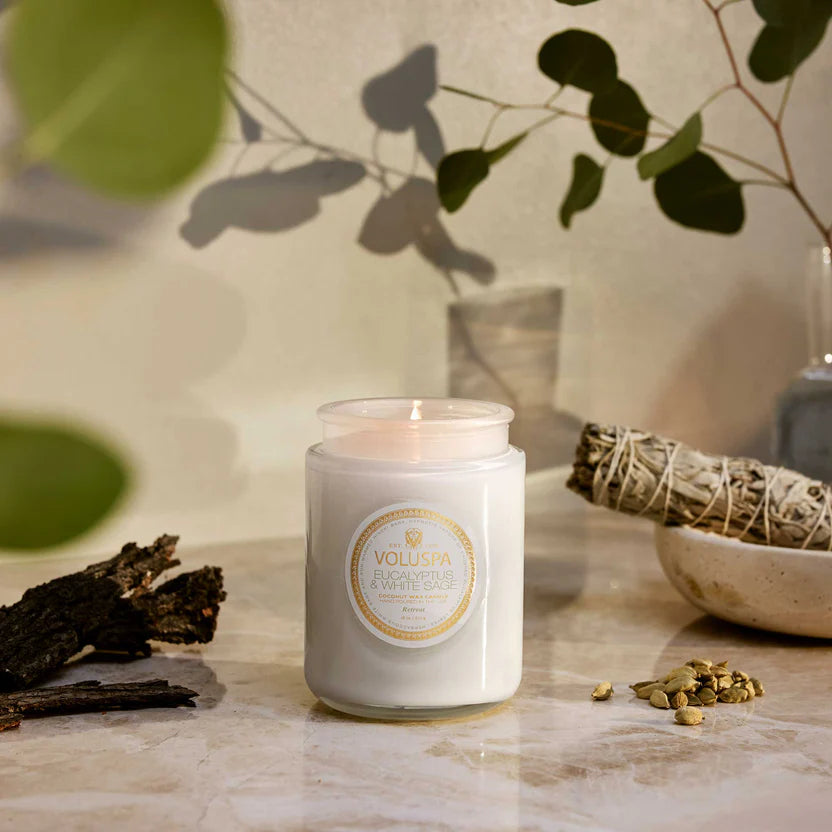 Eucalyptus & White Sage Large Jar 18oz - Little Jill & Co.