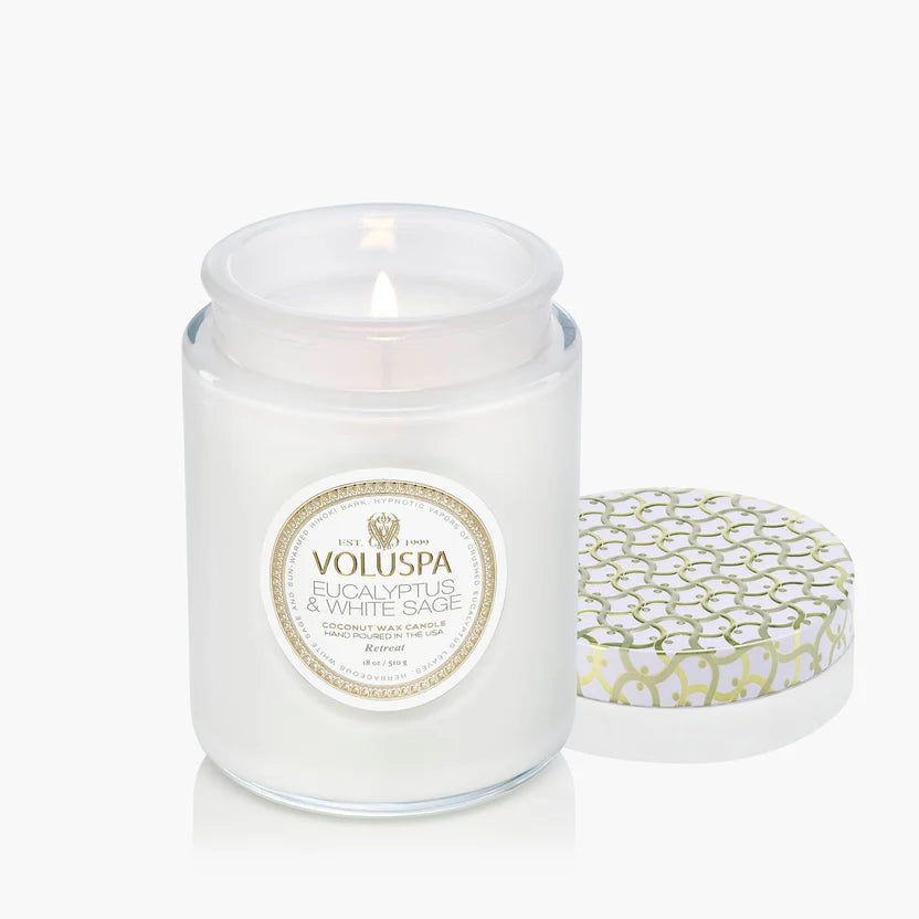 Eucalyptus & White Sage Large Jar 18oz - Little Jill & Co.