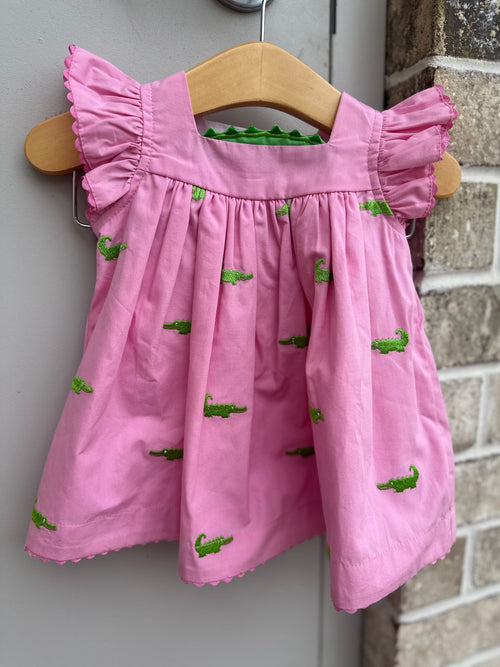 Alligator Empire Dress - Little Jill & Co.