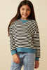Tween Striped Ribbled Top