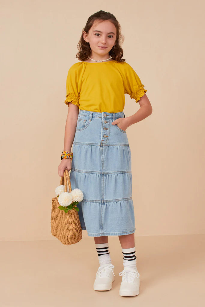 Long Denim Skirt