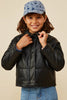 Tween Black Faux Leather Jacket