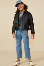 Tween Black Faux Leather Jacket