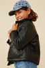 Tween Black Faux Leather Jacket