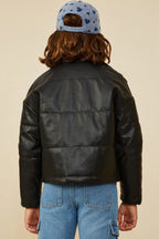 Tween Black Faux Leather Jacket