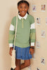 Tween Blocked Knit Shirt Olive
