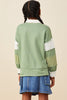 Tween Blocked Knit Shirt Olive