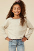 Tween LS Knit Shirt Oatmeal