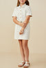 Ditsy Print Button Down Twill Dress