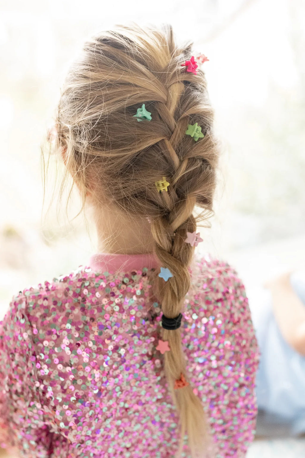 Rainbow Star Hairclips 10pc - Little Jill & Co.