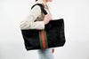 Hyde Stripe Tote in Black