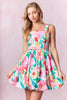 Scallop Embroidery Cotton Poplin Sleeveless Bubble Hem