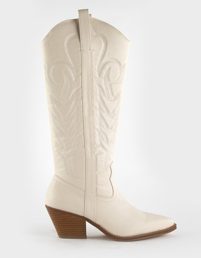Dixie Tall Western Boots white