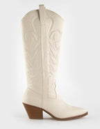 Dixie Tall Western Boots white