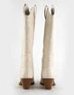 Dixie Tall Western Boots white