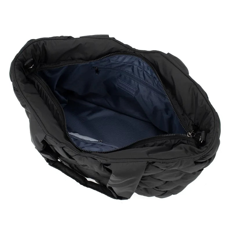 Cloud Woven Tote in Black