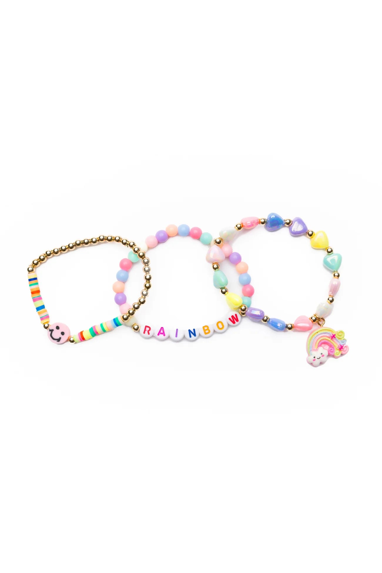Rainbow Smiles Bracelet 3pc - Little Jill & Co.