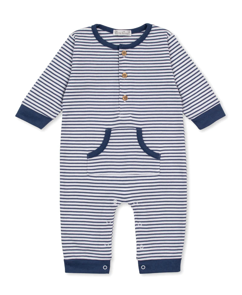 Blue Striped Playsuit