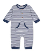 Blue Striped Playsuit