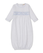 CLB Summer 26 White/Blue Hand Smocked Sack