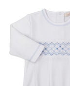 CLB Summer 26 White/Blue Hand Smocked Sack