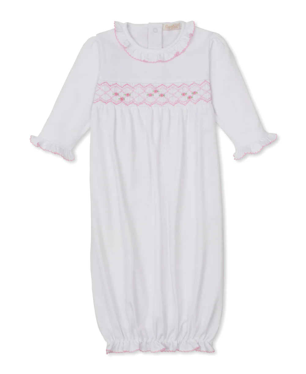 CLB Summer 26 White/Pink Hand Smocked Sack