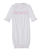 CLB Summer 26 White/Pink Hand Smocked Sack
