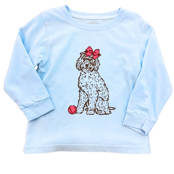 LS Golden Doodle w/ Bow Tee
