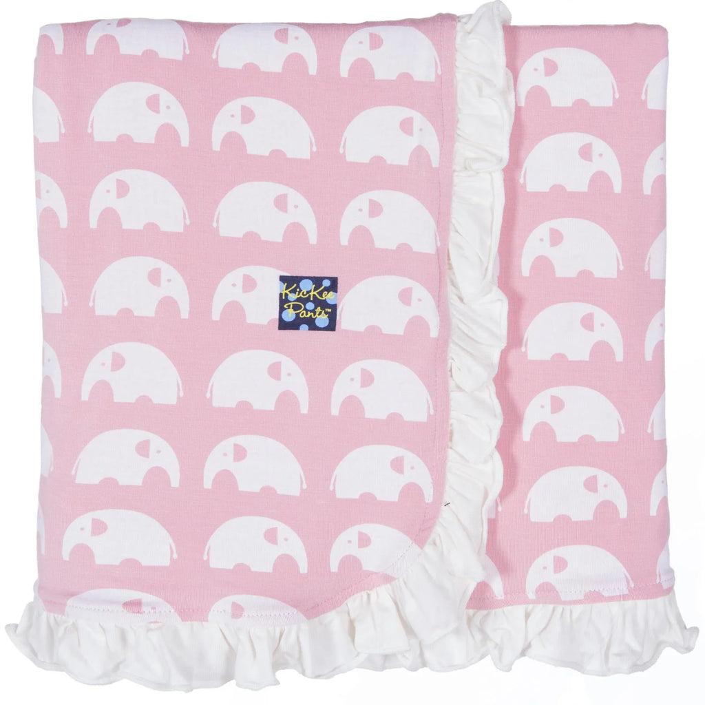 Sroller Blanket Ruffle Lotus Elephant