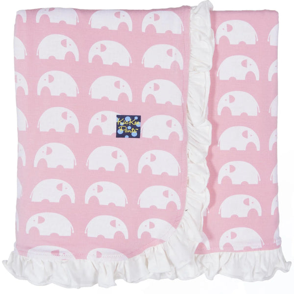 Sroller Blanket Ruffle Lotus Elephant