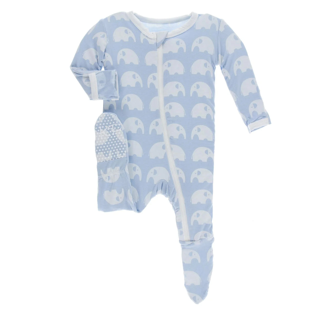 Footie Zip Pond Elephant