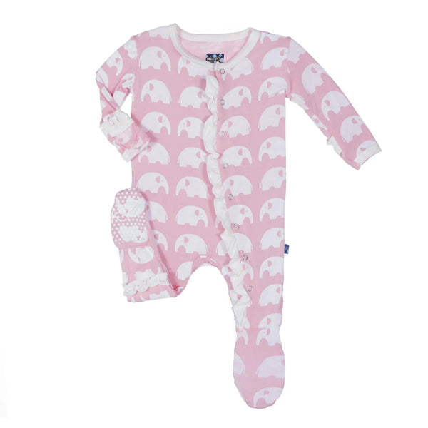 Ruffle Footie Snaps Lotus Elephant