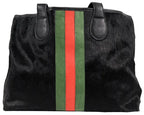Hyde Stripe Tote in Black