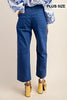 Ankle Cropped Pants Blue