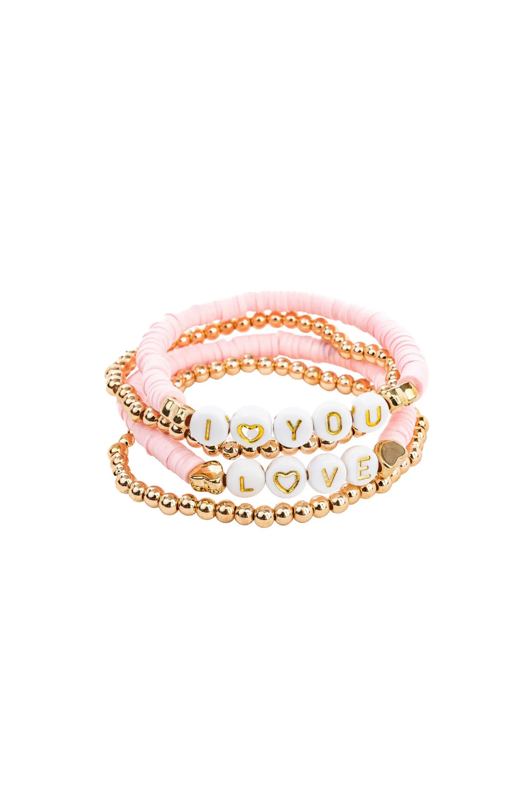 Pink Love Bracelet 4pc - Little Jill & Co.